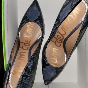 Sam EDELMAN hazel Pointed Toe Heel snake print pum